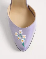 Valentino Hi Dolly Fabric Pumps With Floral Embroidery 105Mm - Image 3